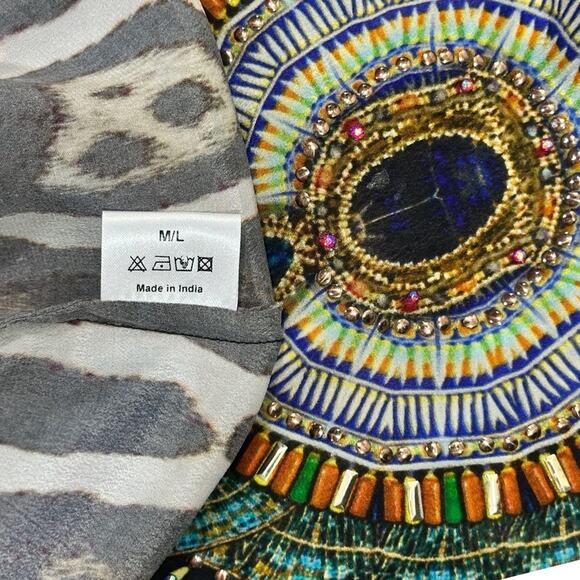 Shahida Parides ANIMAL PRINT STRAPPY MAXI DRESS SZ M/L $359.00 - Picture 8 of 9